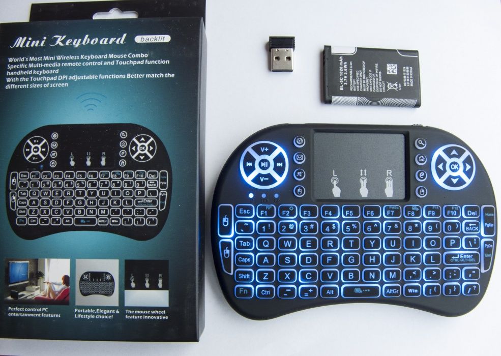 Безжична клавиатура с тъчпад мишка за смарт телевизор с LiOn батерия