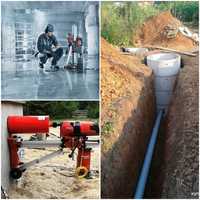 Копать Траншеи яма для канализация и водопровод