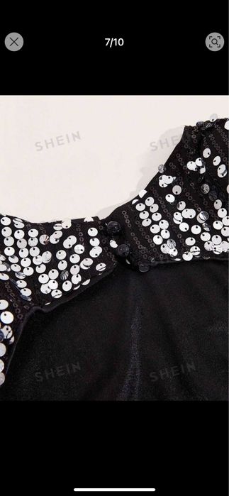 Елегантна рокля с пайети и изрязан гръб