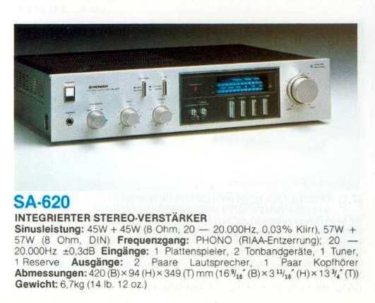Amplificator Pioneer SA-620 Blue Line