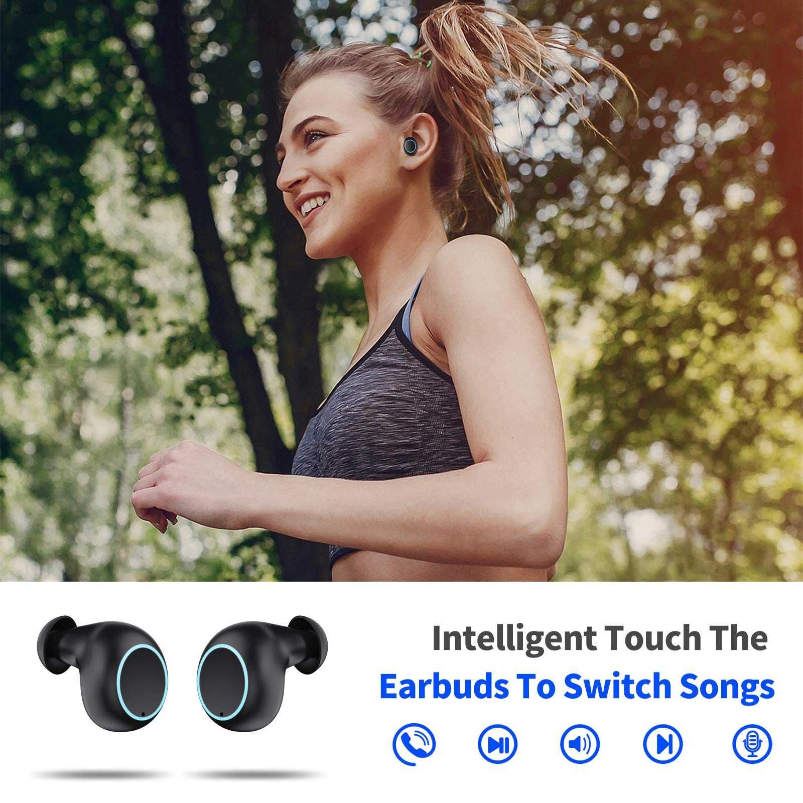 Безжични слушалки iPosible, Bluetooth 5.0, водоустойчиви IP65