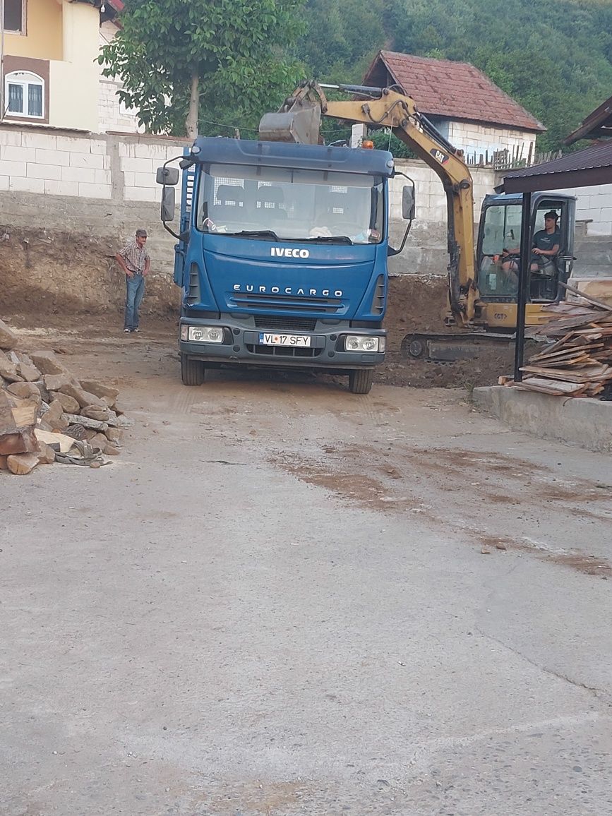 Sapaturi  lucrări cu miniexcavator și transport basculabil