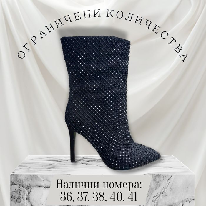 Боти на висок ток + подарък чанта