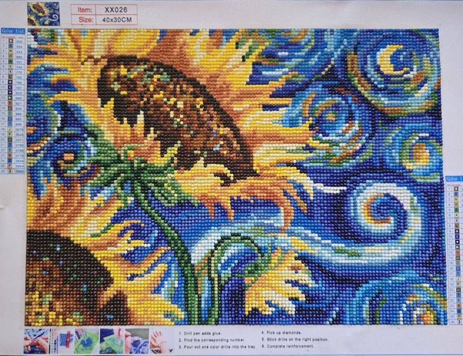 Goblen cu diamante - Van Gogh - Sunflowers