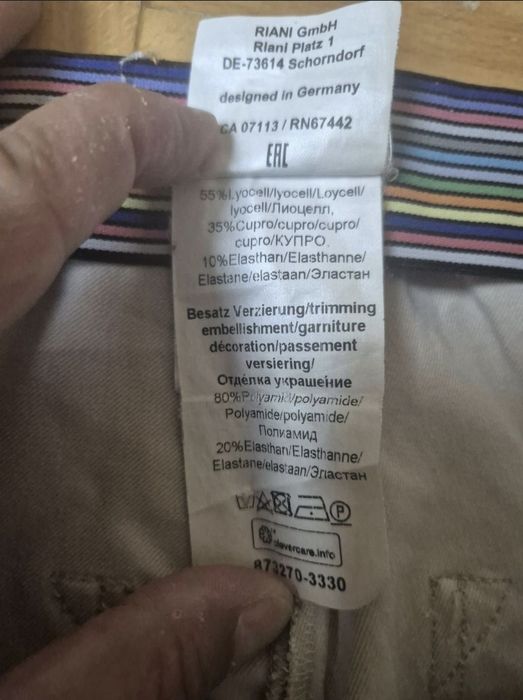 Pantaloni de lux dama, Riani Luxury, Mărime M / 38, Cupro & Lyocell