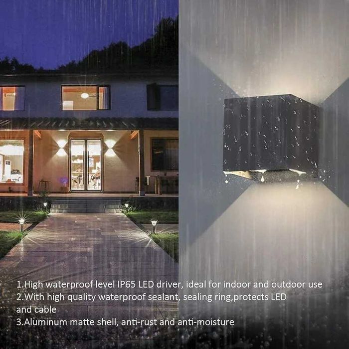 Lampa de exterior tip aplica din metal