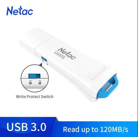 64GB Netac U335S USB 3.0 Флашка Флаш Памет с Защита от запис Flash