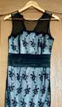 Rochie ocazie - satin alb, dantela neagra, mar 38