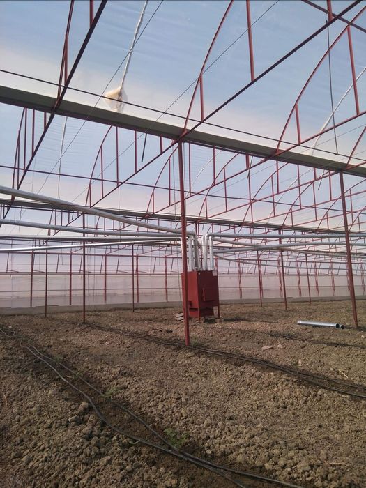 Generator aer cald soba combustibil solid centrala solar sera