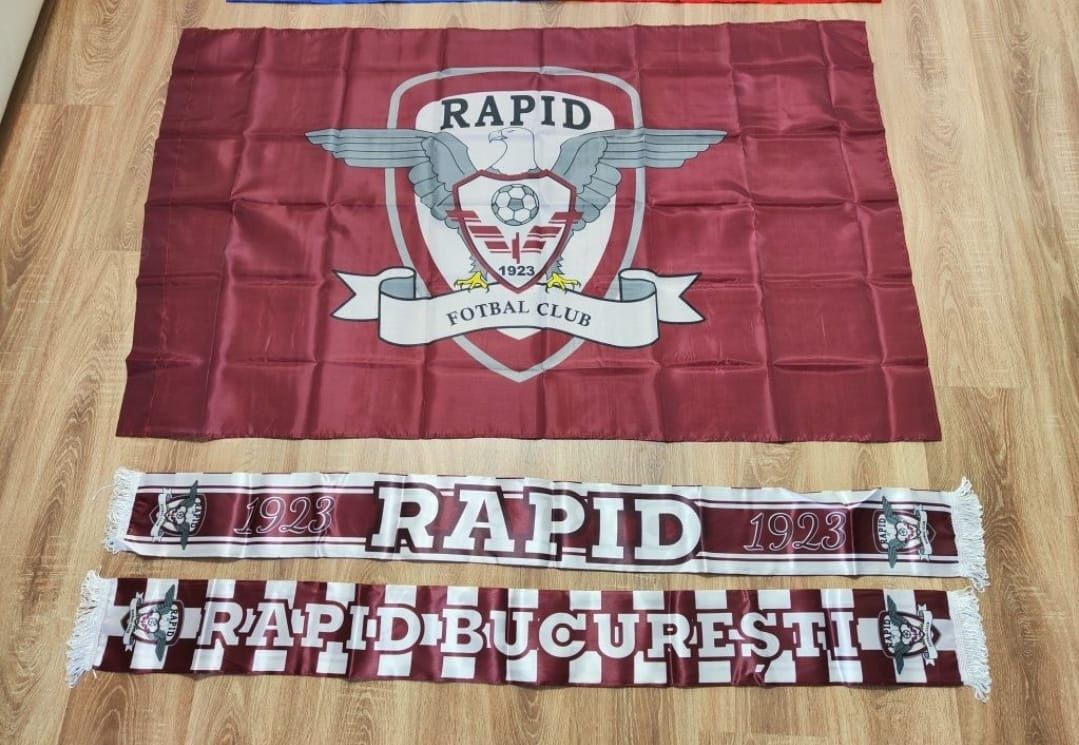 Set FC Rapid Steag 90x150cm + Esarfa FC Rapid București 1923