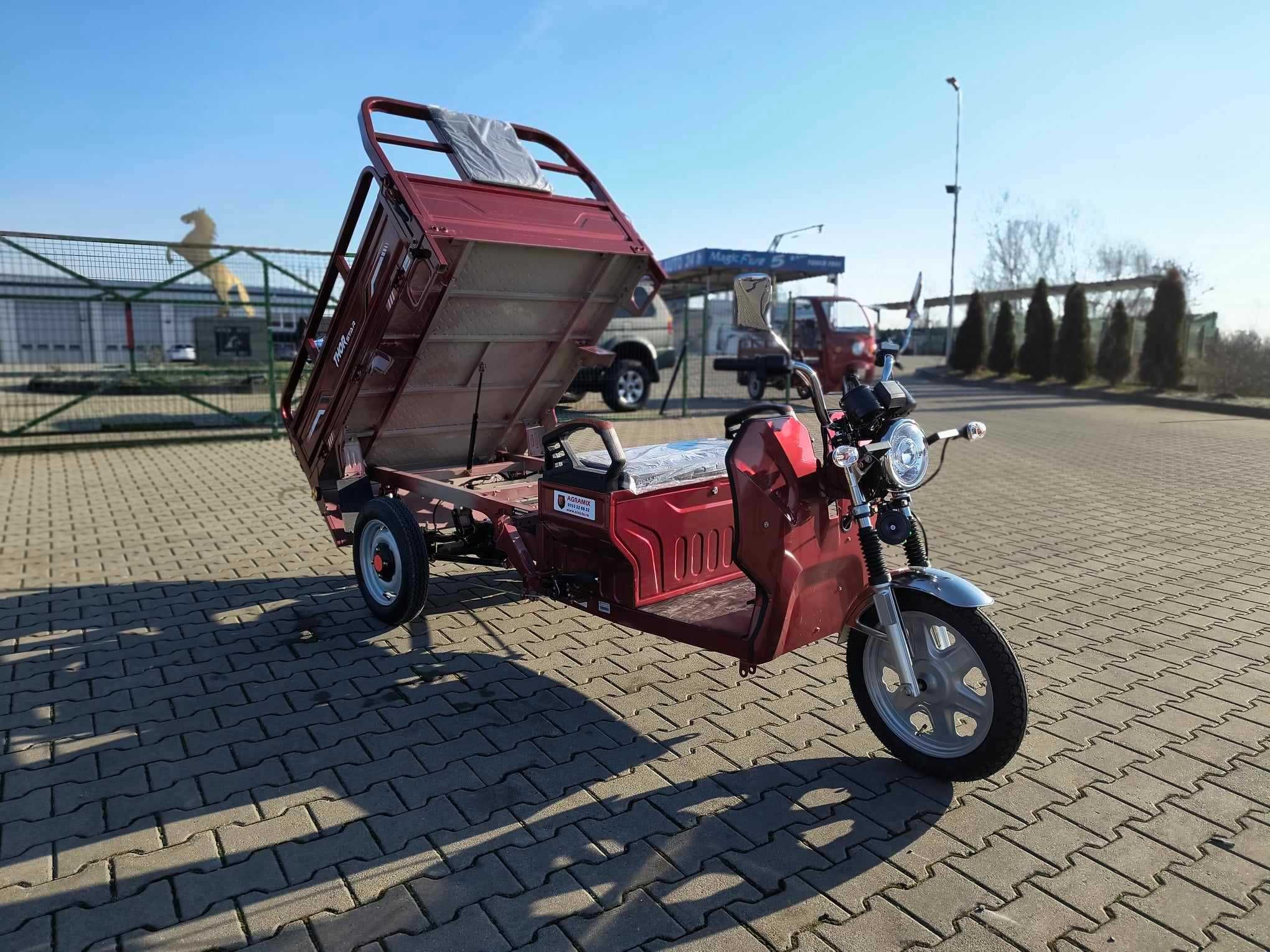 Tricicleta noua Thor STAR VISINIU electrica cu bena Agramix 1200W
