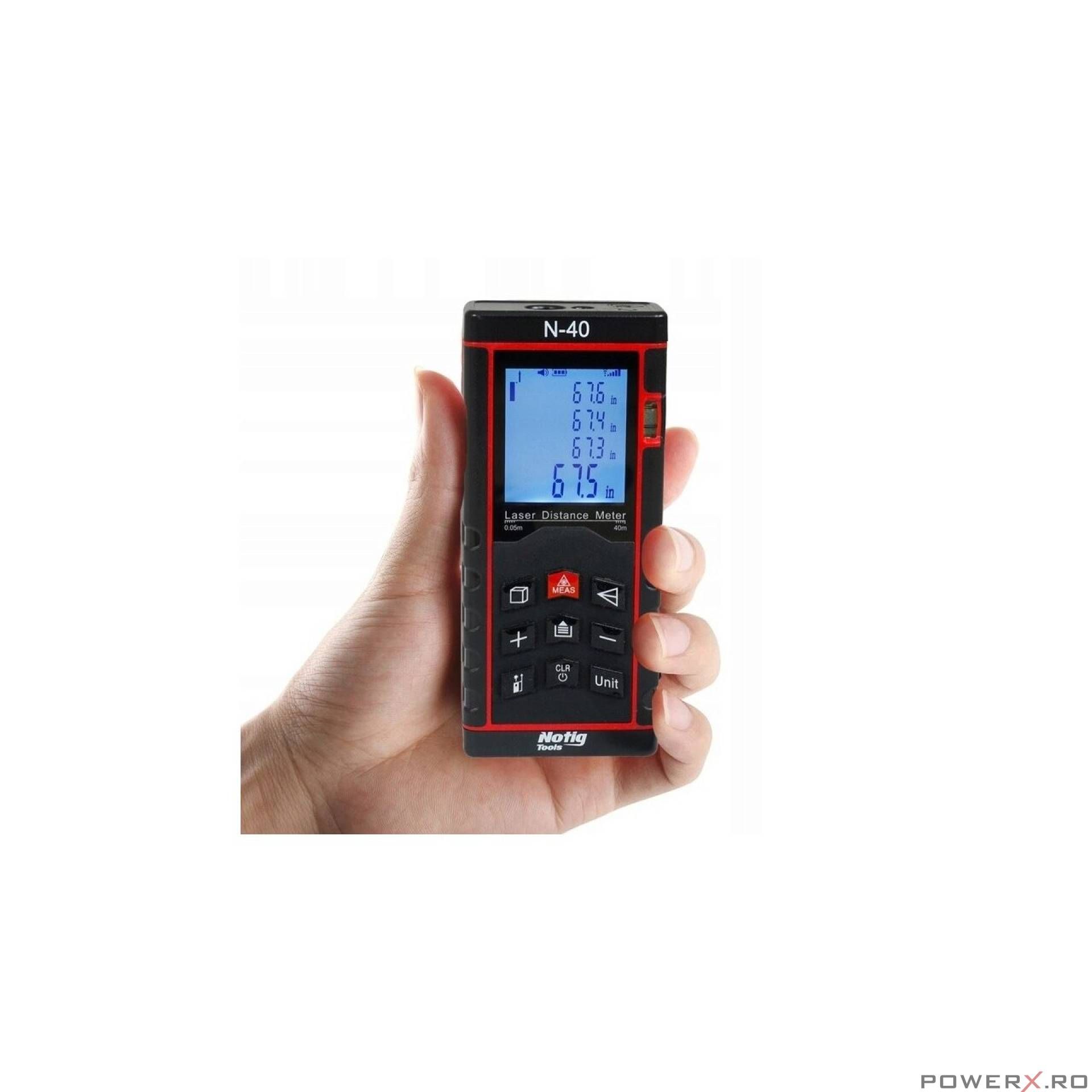 Telemetru laser profesional digital 40m NOTIG