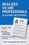 Realizez CV-uri profesionale pentru angajare.