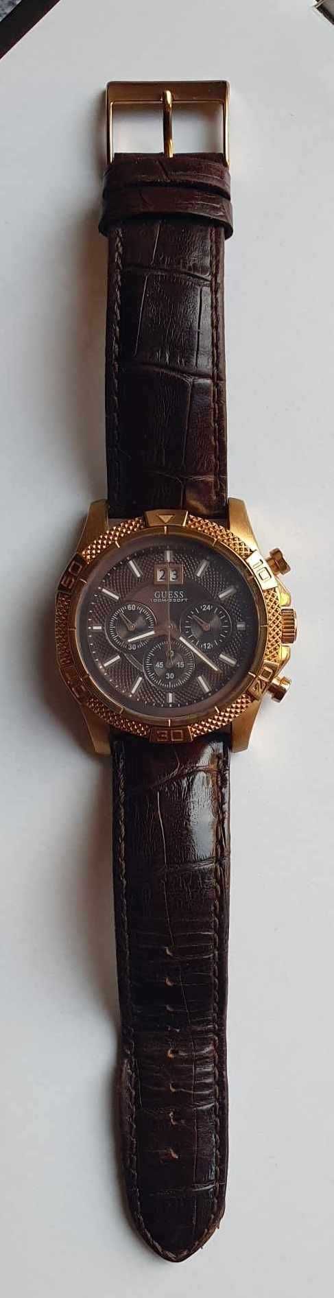 Ceas original Guess U19502G1, curea piele, in stare perfecta