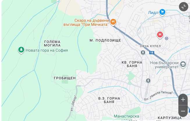 Парцел София Горна Баня Голема Могила