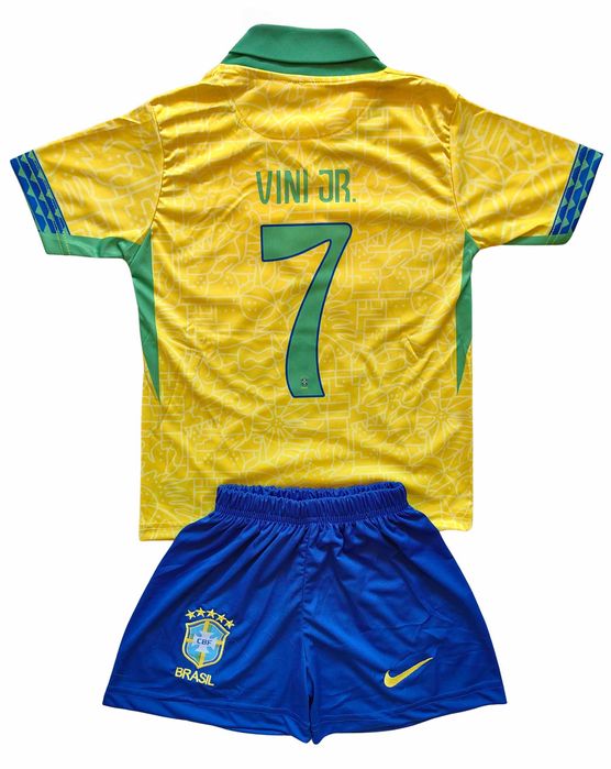 Детски футболен екип Бразилия Винисиус тениска Brazil комплект Vini Jr