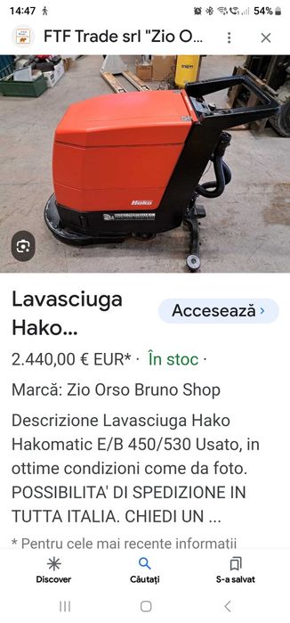 HAKOMATIC EB 450/530 masina de spalat si uscat pavimenti