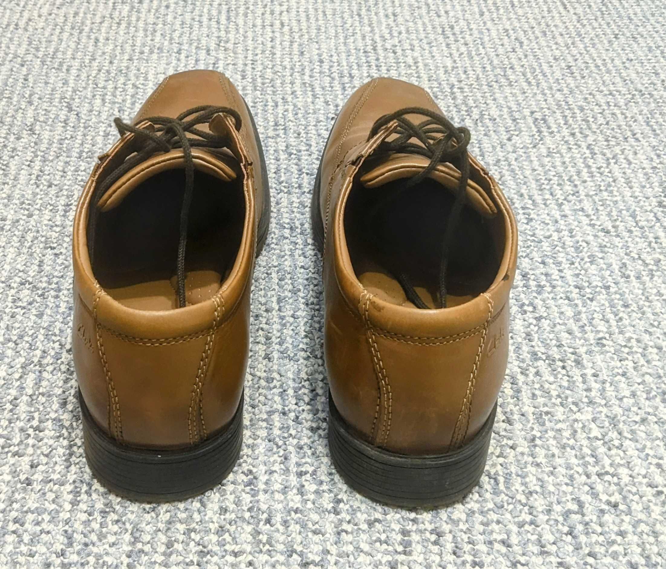 Clarks, Кожени обувки Tilden-Walk Derby, Канела номер 43