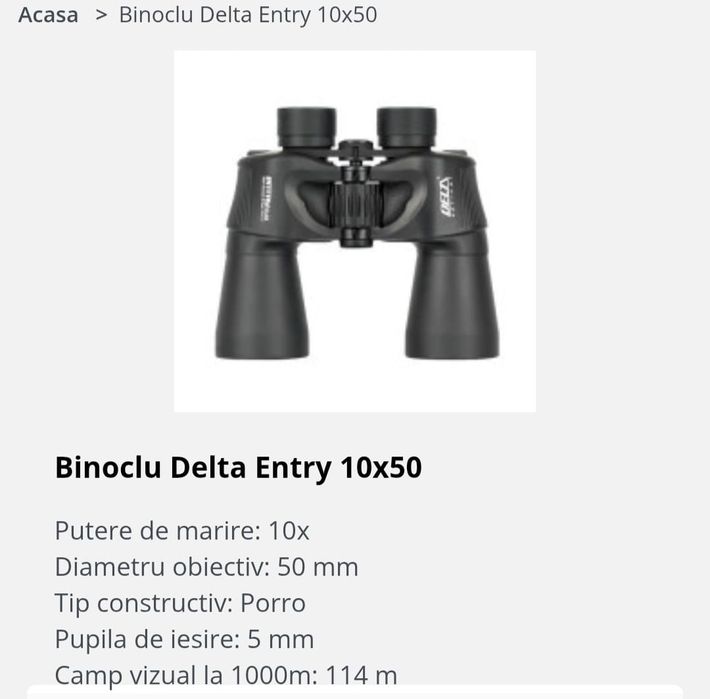Binoclu delta entry 10x50