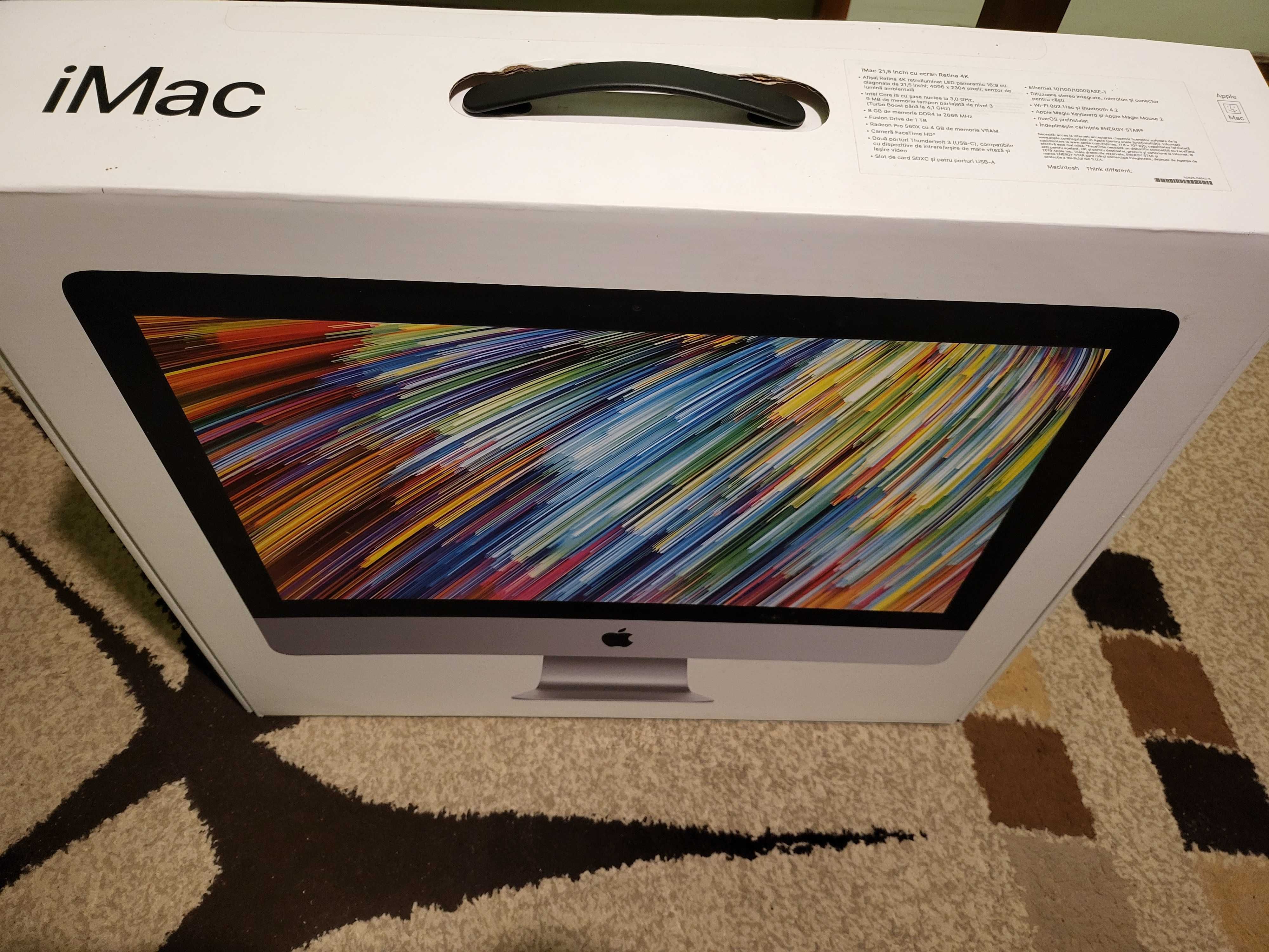 iMac 2019 ca nou Intel i5, ecran 4K de 21,5 inch + 1 Tb ssd/8 gb Ram