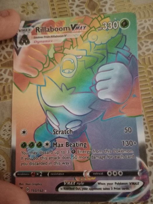 Карта покемон коллекционная Rillaboom