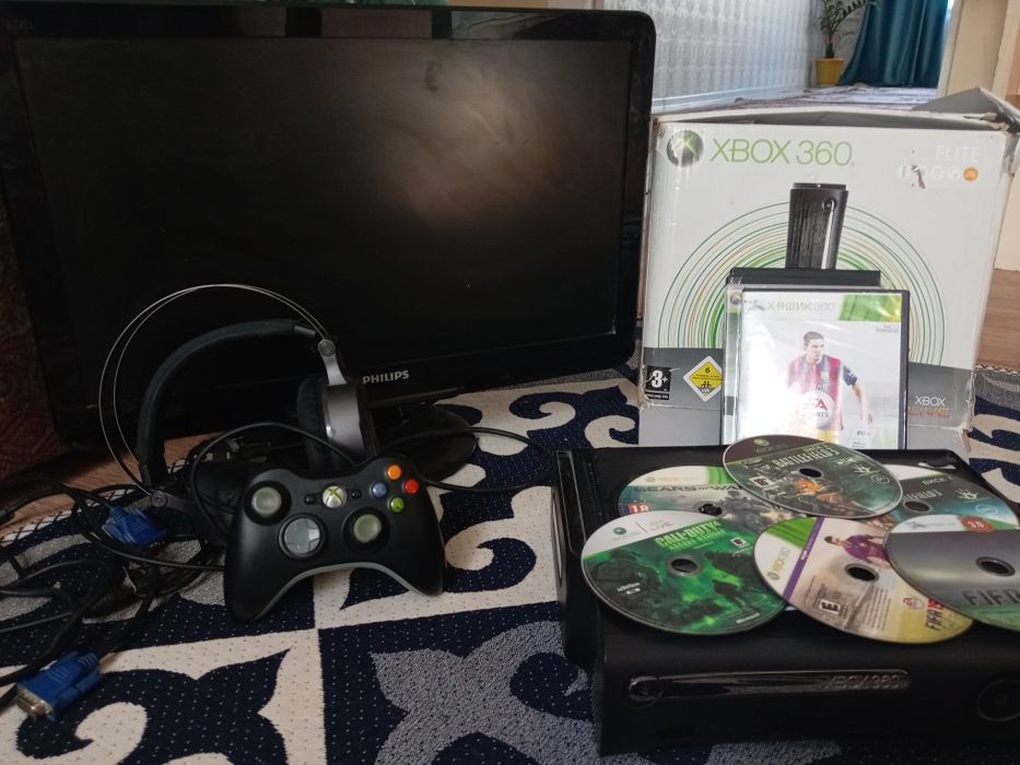 Xbox, компьютермен, наушик