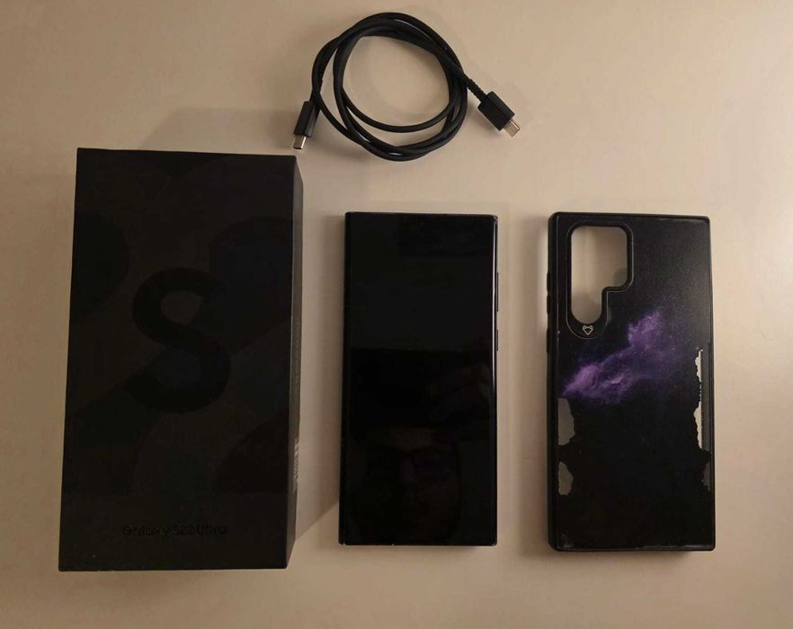 S22 Ultra 128 GB Phantom Black Full Box