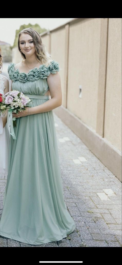 Rochie verde lunga