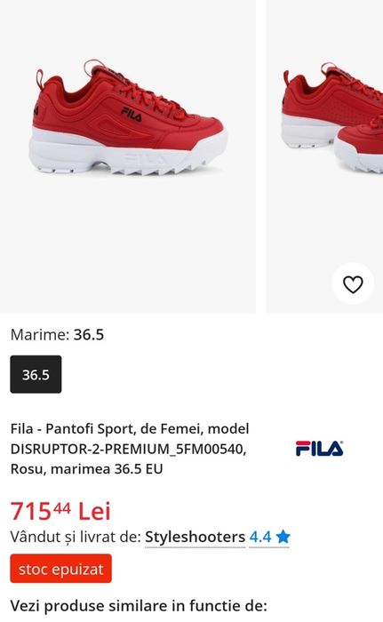 Adidasi FILA dama , noi