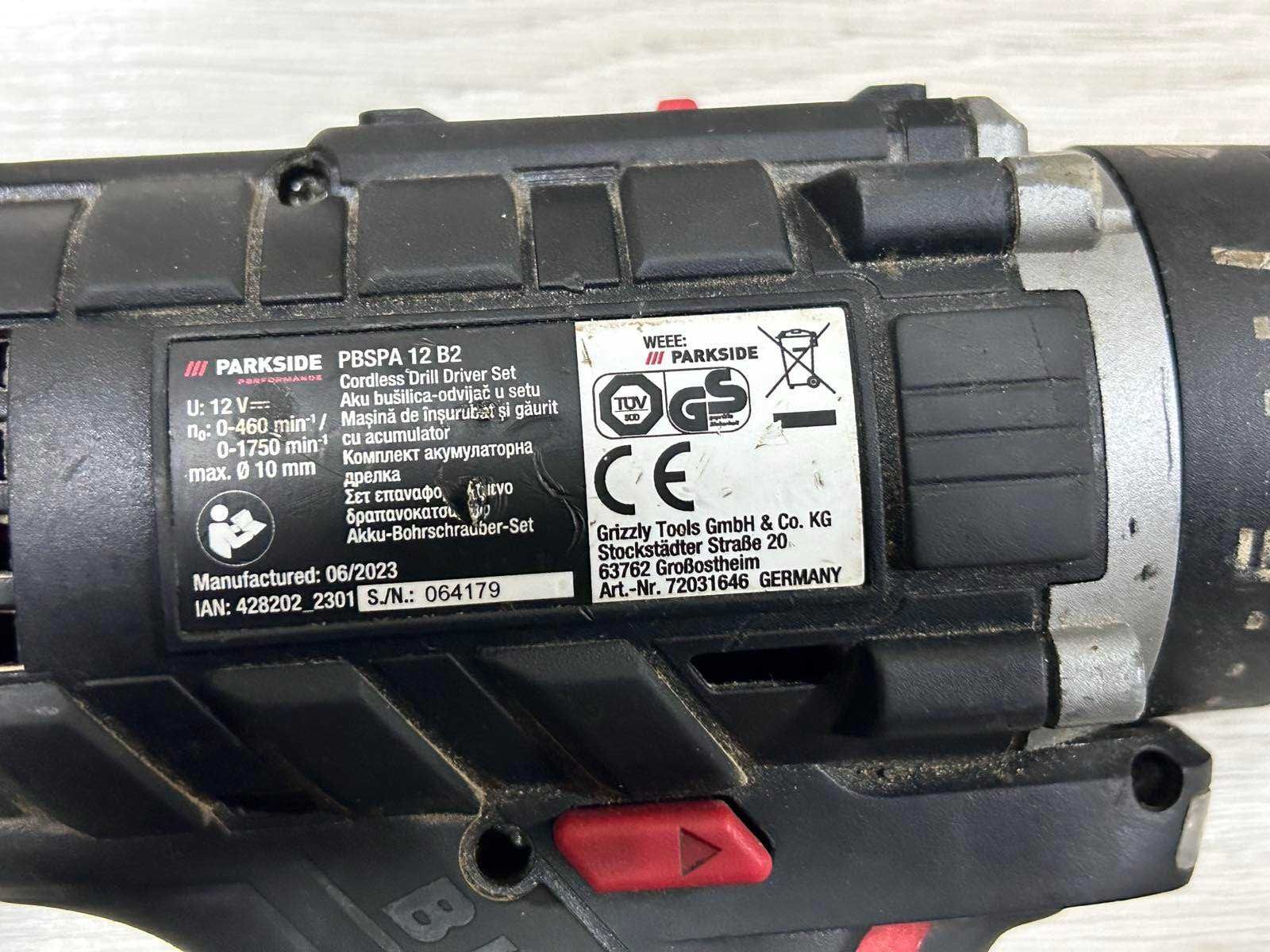 Винтоверт  Parkside Performance PBSPA 12 B2 с 3 батерии 4ah