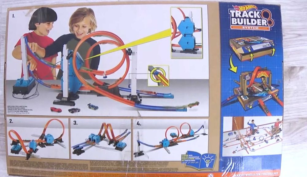 Писта Hot Wheels Track Builder kit with power boost.Най-добрата серия!