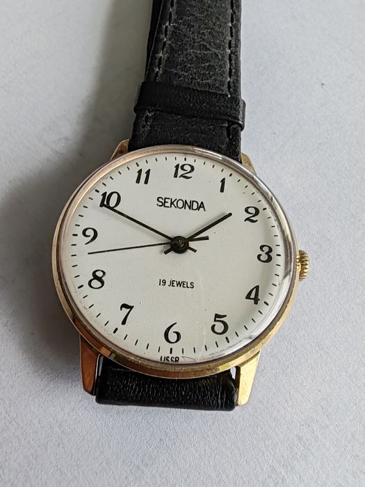 Ceas Sekonda Mecanic Placat cu aur 34 mm