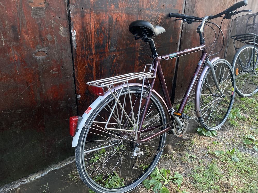 Bicicletă clasică roți subțiri vișină putredă