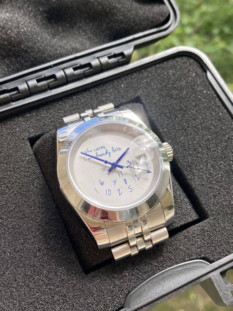 Seiko Mod Who Cares Im Already Late NH35 Jubilee Автомат Самонавиващ