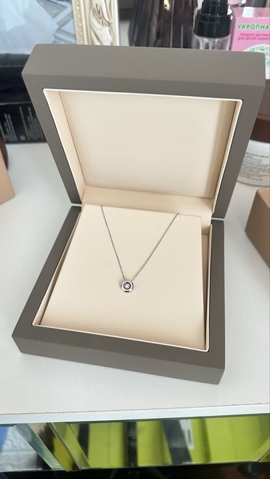 Кулон с бриллиантом 0.11 ct в белом золоте 585 пробы