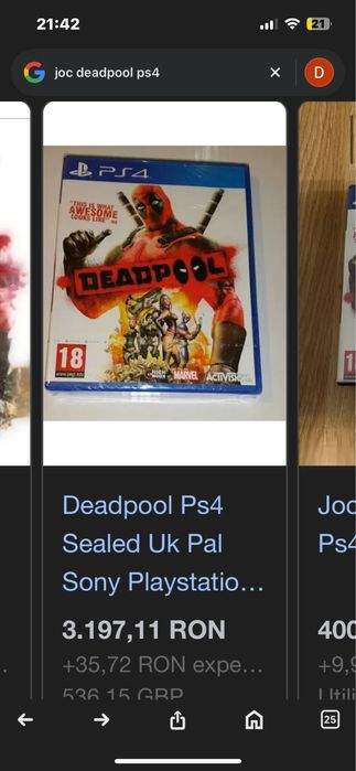 Joc Deadpool PS4 (foarte rar)