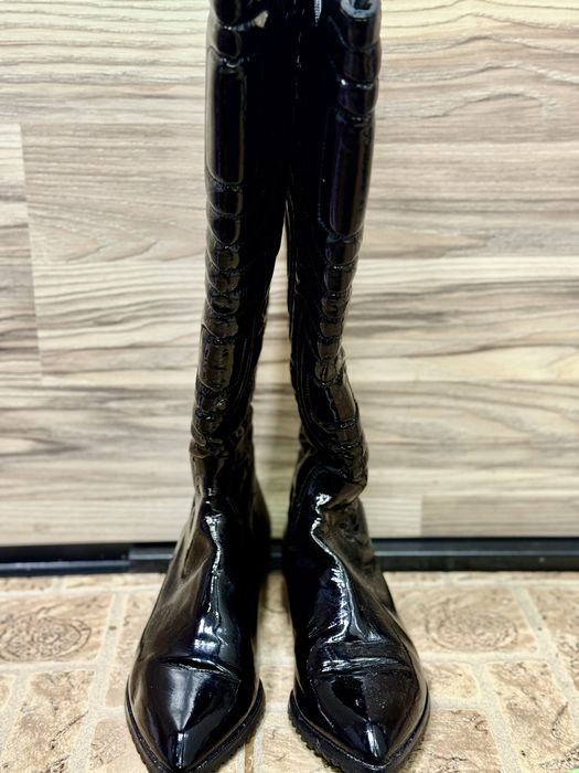 Демисизонные сапоги  Baldinini из лаковой кожи Италия