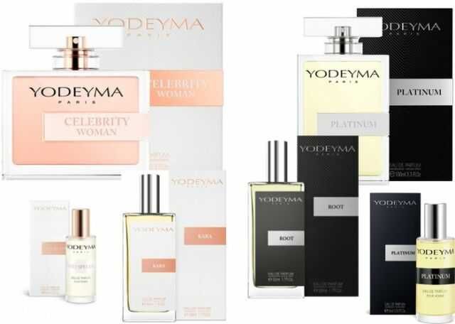 Налични парфюми Yodeyma всички разфасовки. Каталог на парфюми Yodeyma