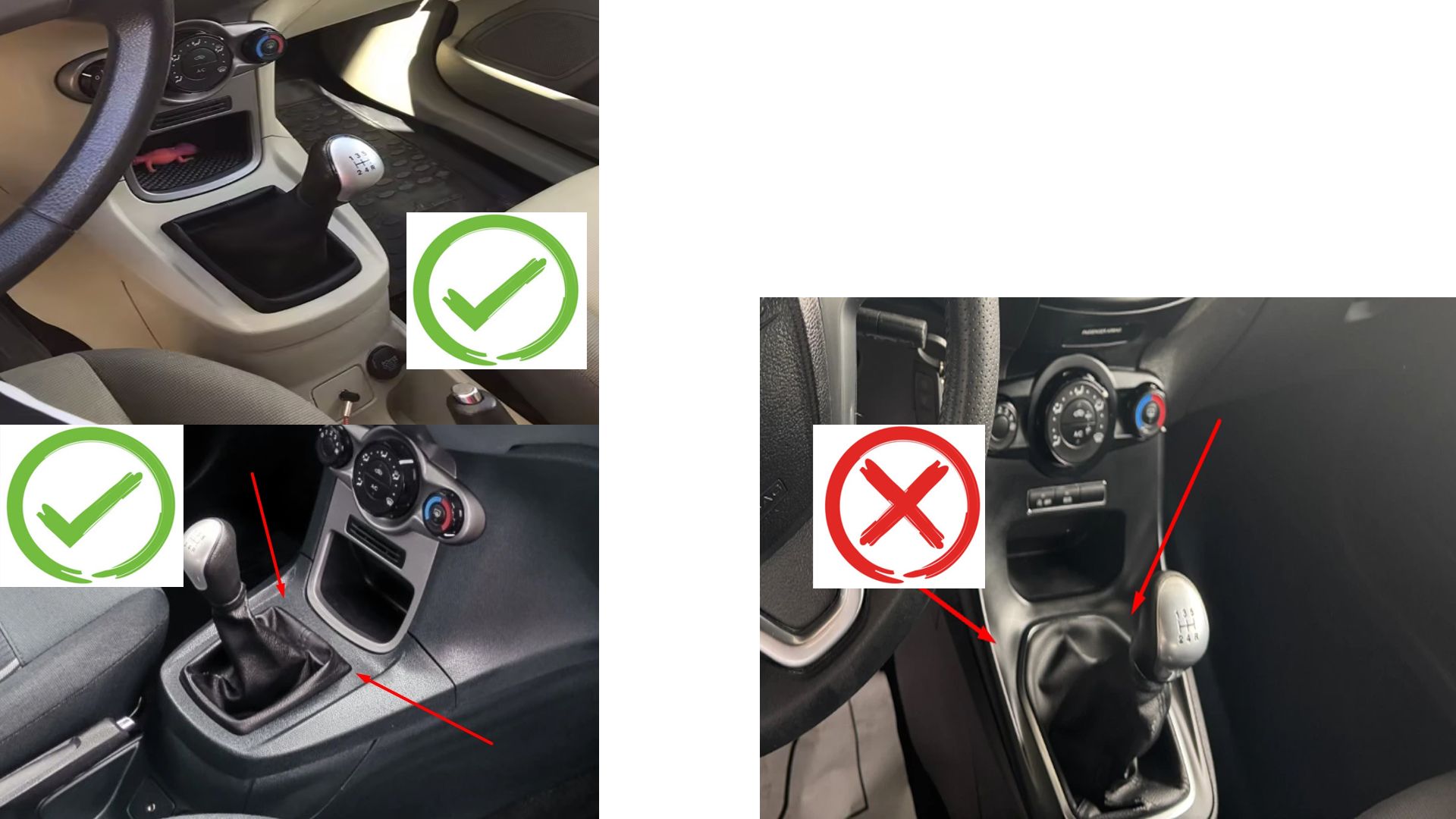 Маншон за скоростен лост, Ford, Fiesta mk6, С Рамка, Черен, Кожа