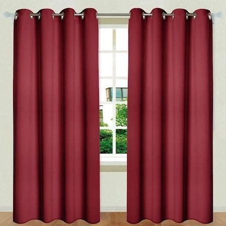 Draperii Bordeaux black out cu inele