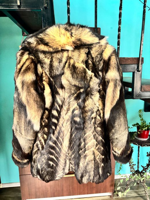 Geacă blană naturală de enot - mărimea M