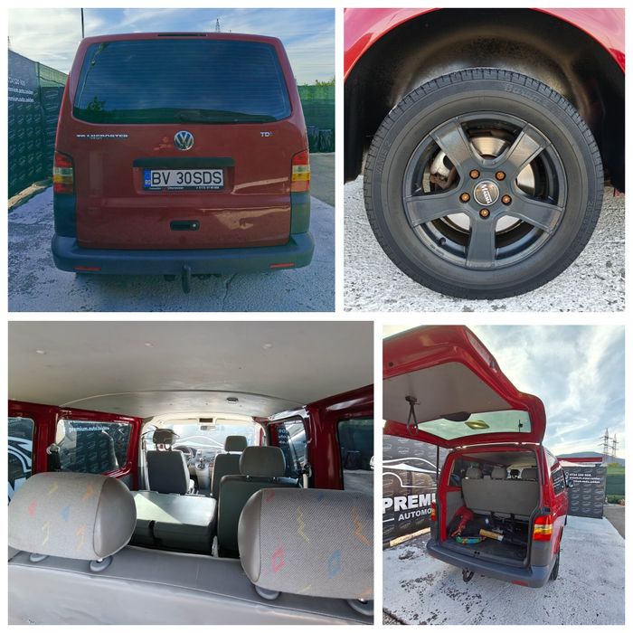 VW Transporter 1.9 TDI 102 CP /8+1 L/Aer condiționat/Sirocco/Cârlig