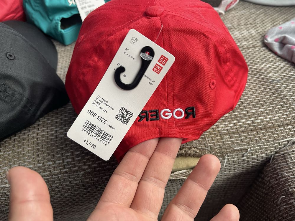 5бр Шапка Uniqlo Roger Federer RF Tennis Court Nike Jordan Nadal Novak