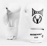 Mănuși de box KNOCKOUT ALBE