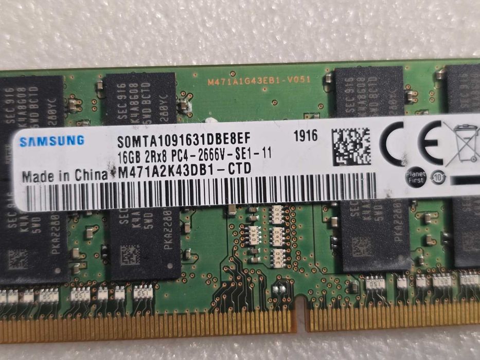 Memorie RAM laptop Samsung 16GB DDR4 PC4-21300 2666MHz M471A2K43CB1