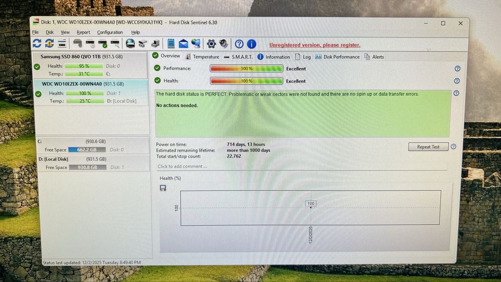 HDD 1TB WD Blue | Testat | 100% Viata