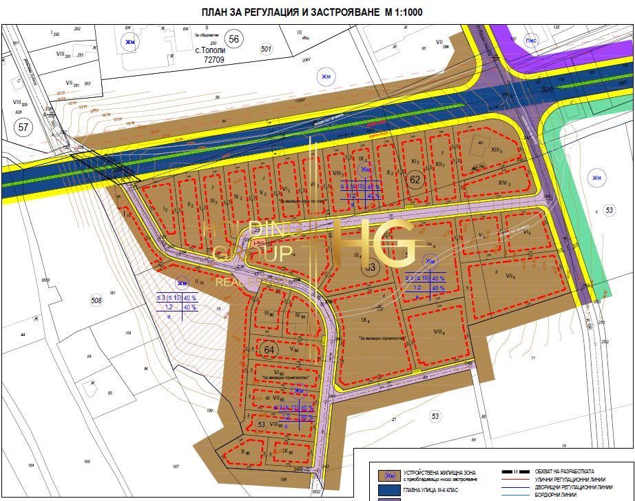 Парцел в Варна, област-с.Тополи площ 743 цена 54000