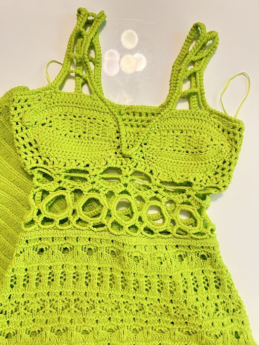 Rochie de plaja, tricotata