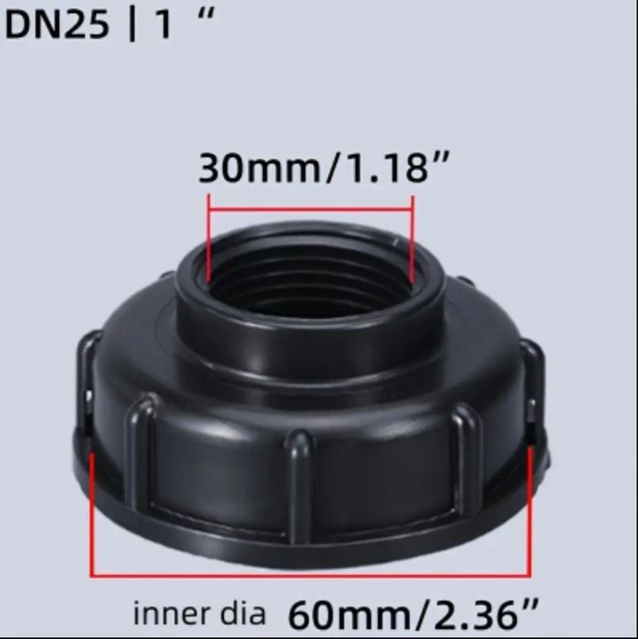 Adaptor racord cuplă bazin IBC 10cm și 6cm