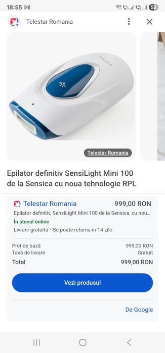 Aparat epilare definitiva Sensica